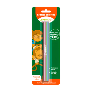 Grafite Colorido 2.6mm com 12 Cores - Leo-Leo